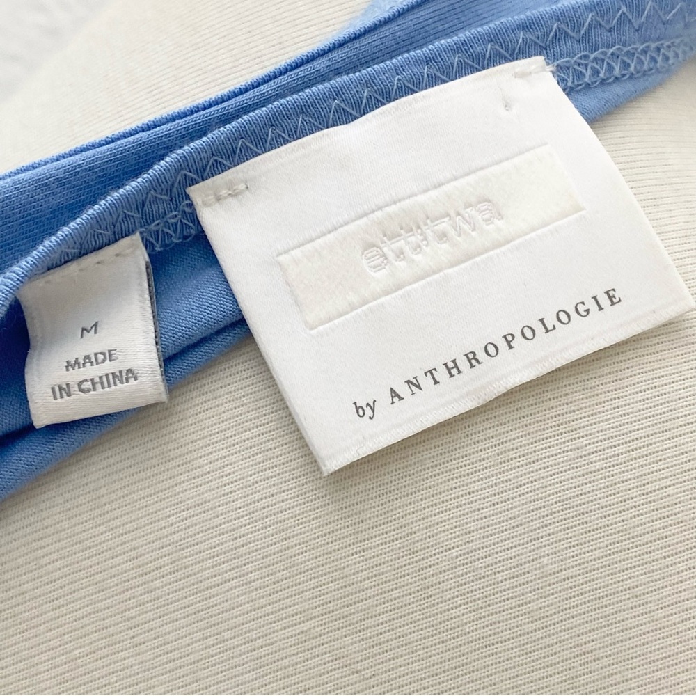 ANTHROPOLGIE BLUE BLOUSE - Picture 3 of 3
